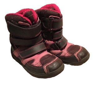 Umi Waterproof brown pink boots